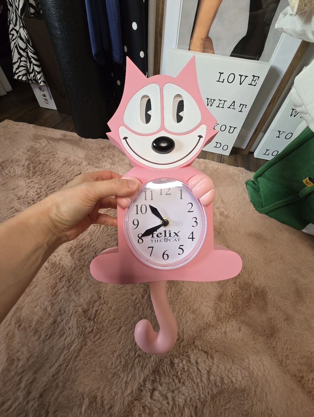 Felix the Cat Pink Novelty Wall Clock